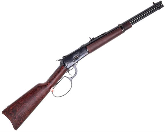 Picture of Rossi M92 Big Loop Carbine Lever Action Rifle - 38 Sp/357 Mag, 16", Round Barrel With Buckhorn Sights, Large Lever Loop, Blued, Wood Stock, 8rds