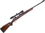 Picture of Used Browning Safari Bolt Action Rifle - 338 Win Mag, Blued, Wood Stock, Williams Rifle Sights, Bushnell Scopechief II 3-9x40, 3rds, Worn & Scratched Finish on Stock, Good Condition
