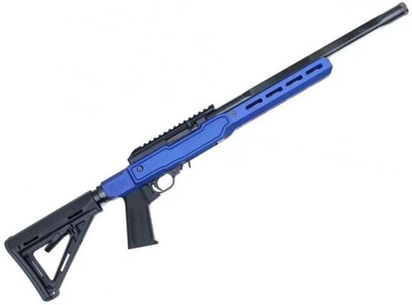 Picture of Spectre Ballistics International - Model C-71 Apex Carbon 10/22 Semi-Auto Rifle, 22 LR, 16.5", KSA Revolution Carbon Fiber Barrel, Threaded 1/2-28 TPI, Aluminum Chassis, Collapsing Stock, Blue