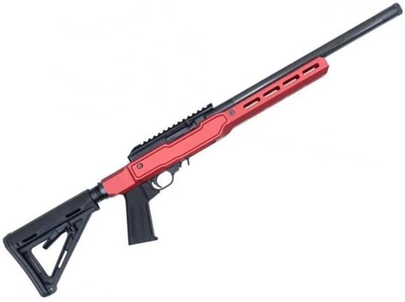 Picture of Spectre Ballistics International - Model C-71 Apex Carbon 10/22 Semi-Auto Rifle, 22 LR, 16.5", KSA Revolution Carbon Fiber Barrel, Threaded 1/2-28 TPI, Aluminum Chassis, Collapsing Stock, Red