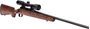 Picture of Savage Arms Axis Series Axis II XP Bolt Action Rifle - 308, 22", Matte Black, Hardwood Stock, 4rds, w/ Bushnell Banner 3-9x40mm Scope, AccuTrigger