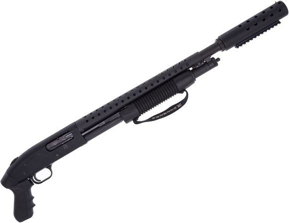 Picture of Used Mossberg 500 "Rolling Thunder" Pump-Action 12ga, 3" Chamber, 18" Barrel, Large Muzzle Device, Heat Shield, Good Condition