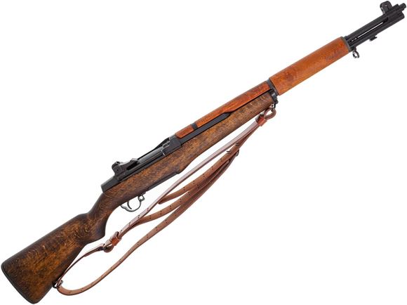 Picture of Used Beretta M1 Garand Semi-Auto 30-06 Sprg, 24" Barrel, Full Military Wood, With Danish FKF Stamp, New Handguards, With Leather Sling, Very Good Condition