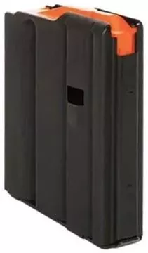 Picture of C-Products DURA MAG LAR-15 Pistol Magazines - STANAG 223 Rem/5.56 NATO, 10rds, Black Mar-Lube w/Orange Follower, Angled Bottom