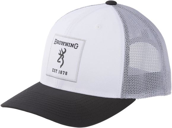 Browning Hats Tested Browning Logo White Flexfit 110 snap closure. Reliable Gun Firearms Ammunition Outdoor Gear in Canada