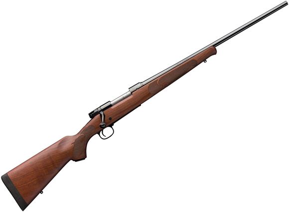Picture of Winchester Model 70 Featherweight Bolt Action Rifle - 300 Win Mag, 24", Featherweight Contour, Brushed Polish Steel, Satin Grade I Black Walnut Stock w/Schnabel Fore-End, 3rds