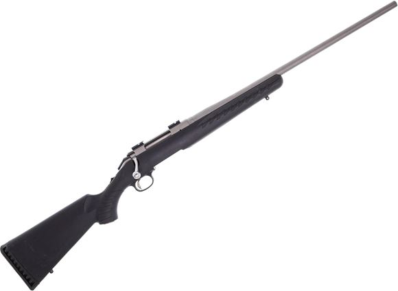 Picture of Used Ruger American Bolt Action Rifle, 7mm-08 Rem, 22" Stainless Barrel, Black Synthetic Stock, Weaver Bases, 3x Magazines, Very Good Condition