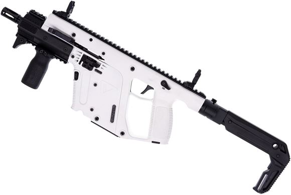 Picture of Used Kriss Vector SBR Semi-Auto 9mm, 6.5" Barrel, Alpine White, Folding/Collapsing Stock, With Vertical Grip & Handstop, 5 Mags, Very Good Condition