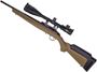 Picture of Used Ruger American Rimfire Bolt Action Rifle, 22 LR, 16" Blued Threaded Barrel, Tan Stock, Pinty 6-24 Illuminated Scope, 1 Mag, Good Condition