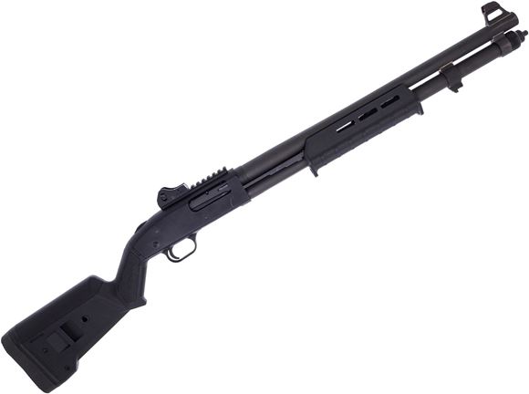 Picture of Used Mossberg 590A1 SPX Pump-Action 12ga, 3" Chamber, 20" Barrel, Parkerized, With Mesa Tactical 6 Shot Side Saddle, Magpul SGA Furniture, Excellent Condition