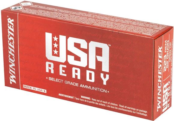 Picture of Winchester "USA Ready" Rifle Ammo - 223 Rem, 62Gr, Open Tip, 20rds Box