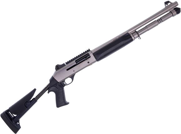 Picture of Used Benelli M4 H2O Semi-Auto 12ga, 3" Chamber, 20" Barrel, Mobil Choke (C), Titanium Cerakote, Collapsing Stock, Excellent Condition