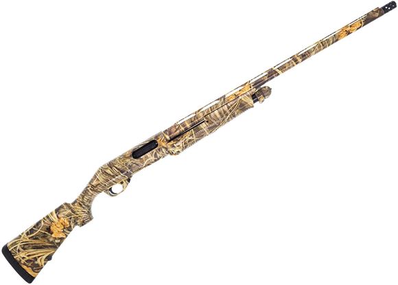 Picture of Used Benelli Nova Pump-Action 12ga, 3.5" Chamber, 28" Barrel, With Pattern Master Extended Ported Choke & Original Mobil Choke (F, M, IC), Max-4 Camo, Good Condition