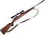 Picture of Used Husqvarna Featherlight  Bolt Action Rifle, 30-06 Sprg, 20" Barrel, With Redfield Fixed 4X Scope, Leather Sling, Number Engraved on Magazine Floor Plate,  Fair Condition