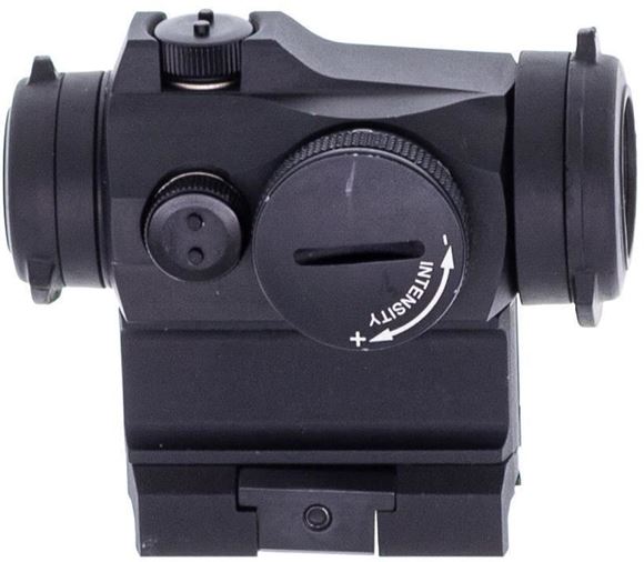 Picture of Used Aimpoint Micro T-2 Red Dot Sight, 2 MOA, w/Picatinny Mount & 39mm Spacer, Lens Covers, 8 DL & 4 NVD Brightness Settings, Matte Black, 25m Submersible, CR2032 Battery, Original Box, Excellent Condition