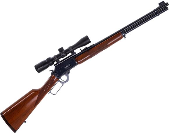 Picture of Used Marlin 1894S Lever-Action 44 Mag, 20" Barrel, Blued, With Vortex Crossfire 2-7x32mm Scope, Walnut Straight Stock, JM Stamp, Good Condition