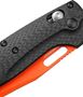 Picture of Benchmade Knife Company, Knives - Taggedout, 3.5" CPM-Magnacut Blade, Orange Blade, Carbon Fiber Handle, Clip-point, Lanyard Hole, Weight: 2.1oz (59.5g)