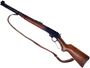 Picture of Used Marlin 336 Lever-Action Rifle, 30-30 Win, 20", Blued, Walnut Stock, JM Stamped, Buckhorn Sights, Leather Sling, Rust on Reciever and Barrel, Fair Condition