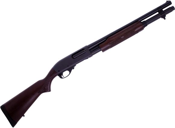 Picture of Used Remington 870 Hardwood HD Pump-Action Shotgun, 12Ga, 18.5", 3" Chamber, Fixed Cylinder, Matte Blued, Walnut Stock, Extended Magazine Tube, As New In Box, Excellent Condition