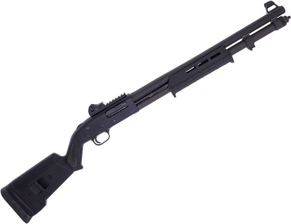 Picture of Used Mossberg 590A1 SPX Pump-Action 12ga, 3" Chamber, 20" Heavy Barrel, Parkerized, LPA Ghost Ring Sights, Magpul SGA Stock & Handguard, Limbsaver Pad, With Bayonet, Very Good Condition