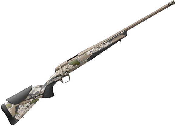 Picture of Browning X-Bolt 2 Suppressor Ready Bolt Action Rifle, 6.5 Creedmoor, 18", Fluted Sporter SR Contour, OVIX Camo Composite Stock, Smoked Bronze Cerakote, 5/8"-24 threaded w/ Muzzle Brake, 4rds