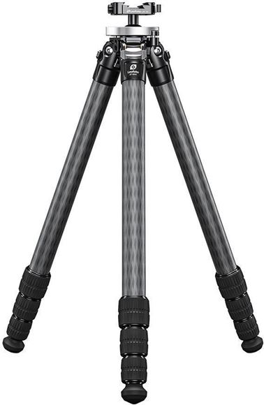 Picture of Leofoto ST-324C Carbon Fiber Tripod - Rapid Lock Ball Head With Double Clamp Fits ARCA & Picatinny, 115mm-1540mm Adjustable Height, 15kg Capacity, Bubble Level