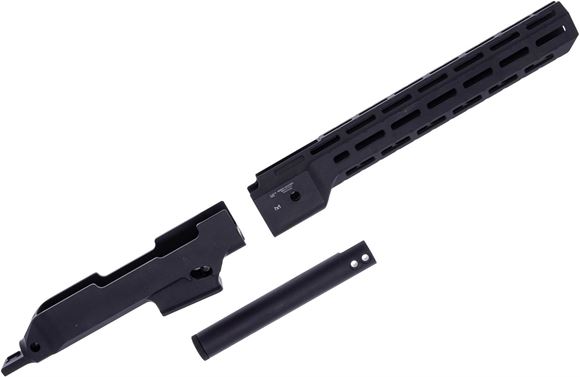 Picture of Used Midwest Industries Ruger PC Carbine Chassis, 6-Position Mil-Spec Stock Tube, With 14" MI Combat Rail Extended Handguard, Original Box, Excellent Condition