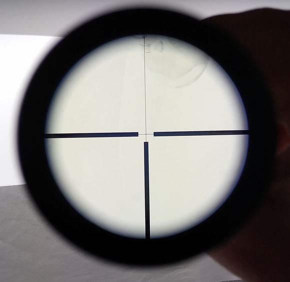 Picture of Used Swarovski Habicht Nova 4x32mm Riflescope, 1" Steel Tube, Heavy Plex Reticle, Ring Marks, Chipped Internal Lens, Otherwise Good Condition