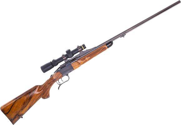 Picture of Used Peregrine Silverthorne Co M.33 Single-Shot 30-06 Sprg, 26" Octagon Barrel, With Leupold VX-3 1.5-5x20mm Scope, Double Set Trigger, Excellent Condition