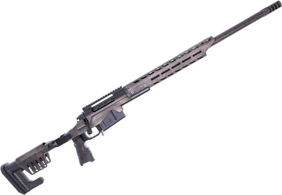 Picture of Fierce Firearms MTN Reaper Bolt Action Rifle - 7mm PRC, 22" C3 Carbon Barrel, 1:8" Twist, Titanium Receiver, Magnesium Frame Folding Carbon Fiber Chassis, Distressed Grey/Black, Nix Muzzlebrake, 2-Lug 70 Deg Bolt Throw, Bix N' Andy Trigger, AICS Magazine