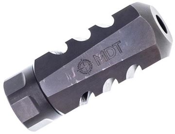 Picture of Used MDT Elite Muzzle Brake, Up to 338 Cal, 3/4-24 TPI. Very good condition, some tool mark.