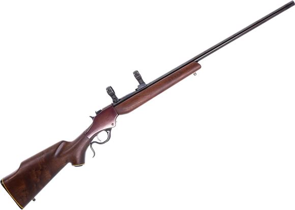 Picture of Used Wickliffe Model 76 Falling Block Rifle, 22-250, 26" Heavy Barrel, Wood Stock, Plumb Blue Receiver, Burris 30mm Scope Rings, Good Condition