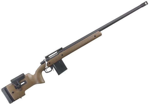 Picture of Ruger 57122 Hawkeye Long Range Target Bolt Action Rifle, 204 Ruger 26" Bbl, Black, Speckled Brown Stock, 10+1 Rnd