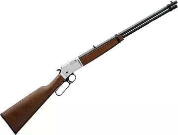 Picture of Browning BL-22 FLD Grade I Rimfire Lever Action Rifle - 22 S/L/LR, 20", Light Sporter Contour, Polished Blued, Satin Nickel Steel Receiver, Satin Grade I American Black Walnut Stock w/Straight Grip, 15rds, Steel Blade Front & Folding Rear Sights