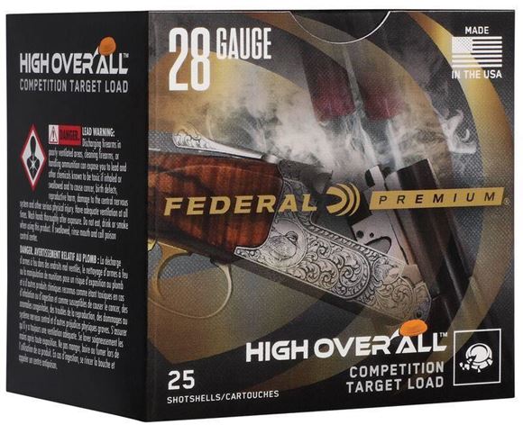 Picture of Federal Premium High Overall Competition Target Loads Shotgun Ammo - 28Ga, 2-3/4", 3/4oz., #8, 2 Dram EQ., 1250 fps, 250rds Case.