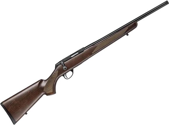Picture of Tikka T1X MTR Hunter Rimfire Bolt Action Rifle - 17 HMR, 20", Blued, Cold Hammer Forged Threaded Barrel, Wood Stock, 5rds, No Sight, Single Stage Trigger