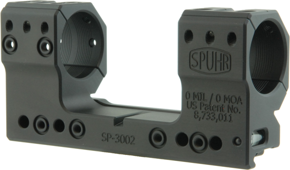 Picture of Spuhr Rifle Accessories - One Piece Scope Mount, 30mm, 0 MOA, 38mm/1.5" Height, Black