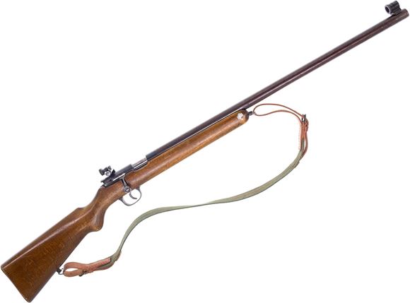 Picture of Used Schultz & Larsen Model 33 Single-Shot Rifle, 22LR, 26.5" Heavy Barrel, Wood Stock, Target Apature Sights, Web Sling, Fair Condition