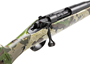 Picture of Kimber Model 84L Mountain Ascent Bolt Action Rifle - 30-06 SPRG , 24", Fluted w/Muzzle Brake, Stainless Steel, KimPro II Black Finish, Reinforced Composite Caza By Pnuma Camo Stock, 4rds, Adjustable Trigger