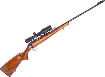 Picture of Used Brno Model 2E-H Bolt-Action Rifle, 22LR, 25" Barrel, Blued, Wood Stock, Iron Sights Removed, UTG 3-9x32 Riflescope, 1 Magazine, Good Condition