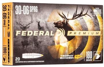 Picture of Federal Premium Vital-Shok Rifle Ammo - 30-06 Sprg, 180Gr, Trophy Bonded Tip, 20rds Box