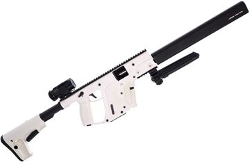 Picture of Used Kriss Vector Semi-Auto Carbine, 9mm Luger, 18.5" Barrel, White Synthetic Stock, With Vortex Spitfire 5X Prism, Magpul Bipod, 3 Magazines, Hard Case, Very Good Condition