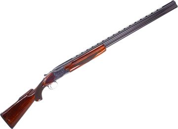 Picture of Used Winchester 101 Over-Under Shotgun, 12Ga, 30" Barrel, Blued, Custom Wood Stock, Fixed Choke (IC,M), Vented Rib, Mid Bead, With Hard Case, Good Condition