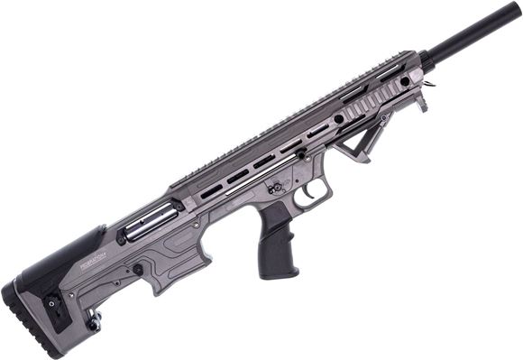 Picture of Federation Firearms Bulldog Semi-Auto Bullpup Shotgun - 12ga, 3", 20",  Grey Synthetic Stock, Ambidextrous Charging Handle, 2x5rds, 1x2rds, Flip-up Sights, Forward Grip, Invector-Style Choke Flush (C,M,F), 6" Barrel Extension.