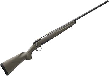 Picture of Browning X-Bolt Hunter Bolt Action Rifle - 30-06 SPRG, 22", Threaded With Muzzle Brake, Sporter Contour, Matte Blued, OD Green Synthetic Stock, 3rds, Adjustable Feather Trigger