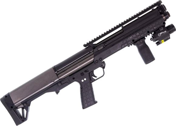 Picture of Used Keltec KSG Pump-Action Shotgun, 12Ga, 3", 18.5" Barrel, Fixed Cylinder Choke, Parkarized, Black Synthetic Stock, Magpul Vertical Grip, Lazer Flashlight Combo, Good Condition