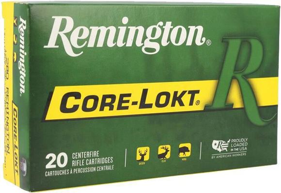 Picture of Remington Core-Lokt Centerfire Rifle Ammo - 280 Rem, 165Gr, Core-Lokt, Soft Point, 20rds Box, 2820fps