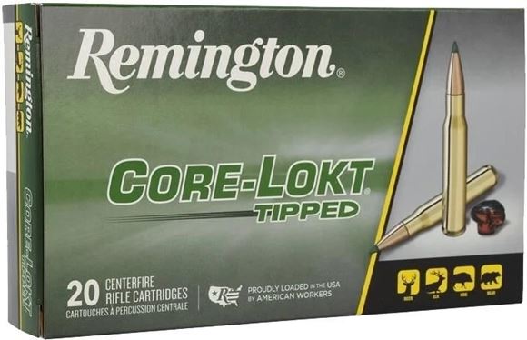 Picture of Remington Core-Lokt Tipped Centerfire Rifle Ammo - 308 Win, 150Gr, Core-Lokt Tipped, 20rds Box