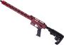 Picture of Used Derya TM-22 Semi-Auto Rifle - 22LR, 18", Distressed Red Cerakote Aluminum Receiver w/ Picatinny Top Rail, Short Floating M-Lok Handguard, Collapsing AR Style Stock, Threaded 1/2x28 TPI, 2x10rds Mags, Very Good Condition