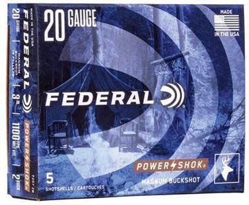 Picture of Federal Shotgun Shells, 20Ga, 3", 3/4 Oz, Rifled Slug, 1680fps, 5rnd Box